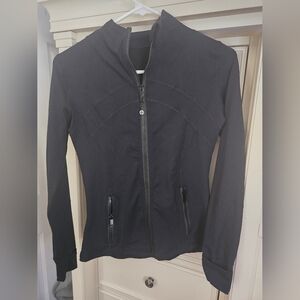 Lululemon Athletica Black Varsity Jacket with Streamlined Fit